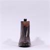 Wonders Vflex High Block Heel V Cut Boot - Brown Leather